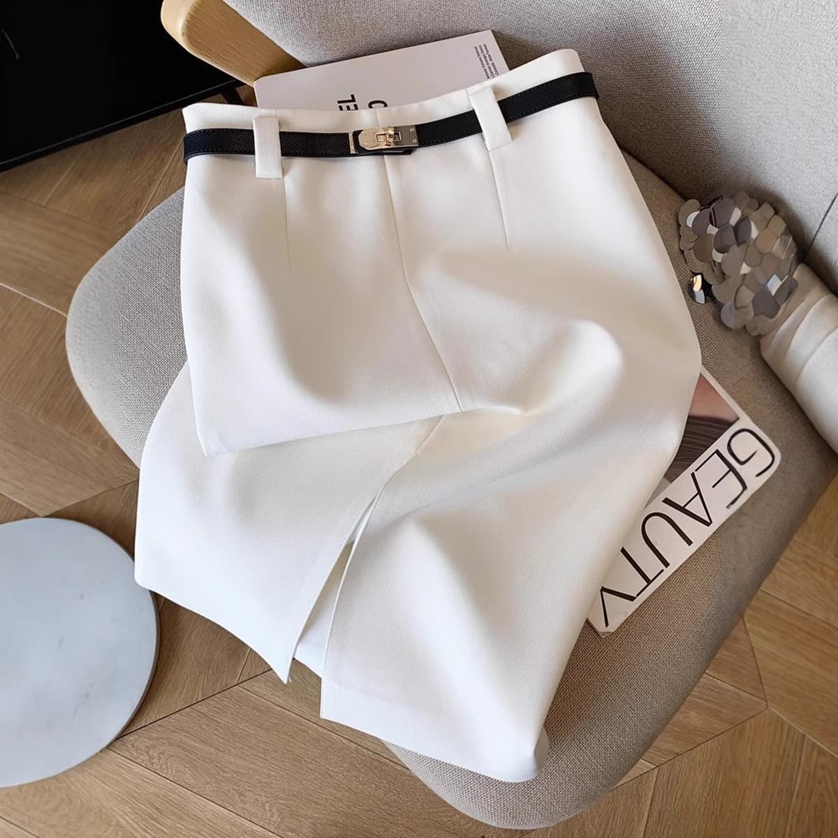 Готовый запас, весна и лето, новая красивая юбка на рабочем месте, женский костюм, юбка, сексуальная юбка, закрывающая бедра...