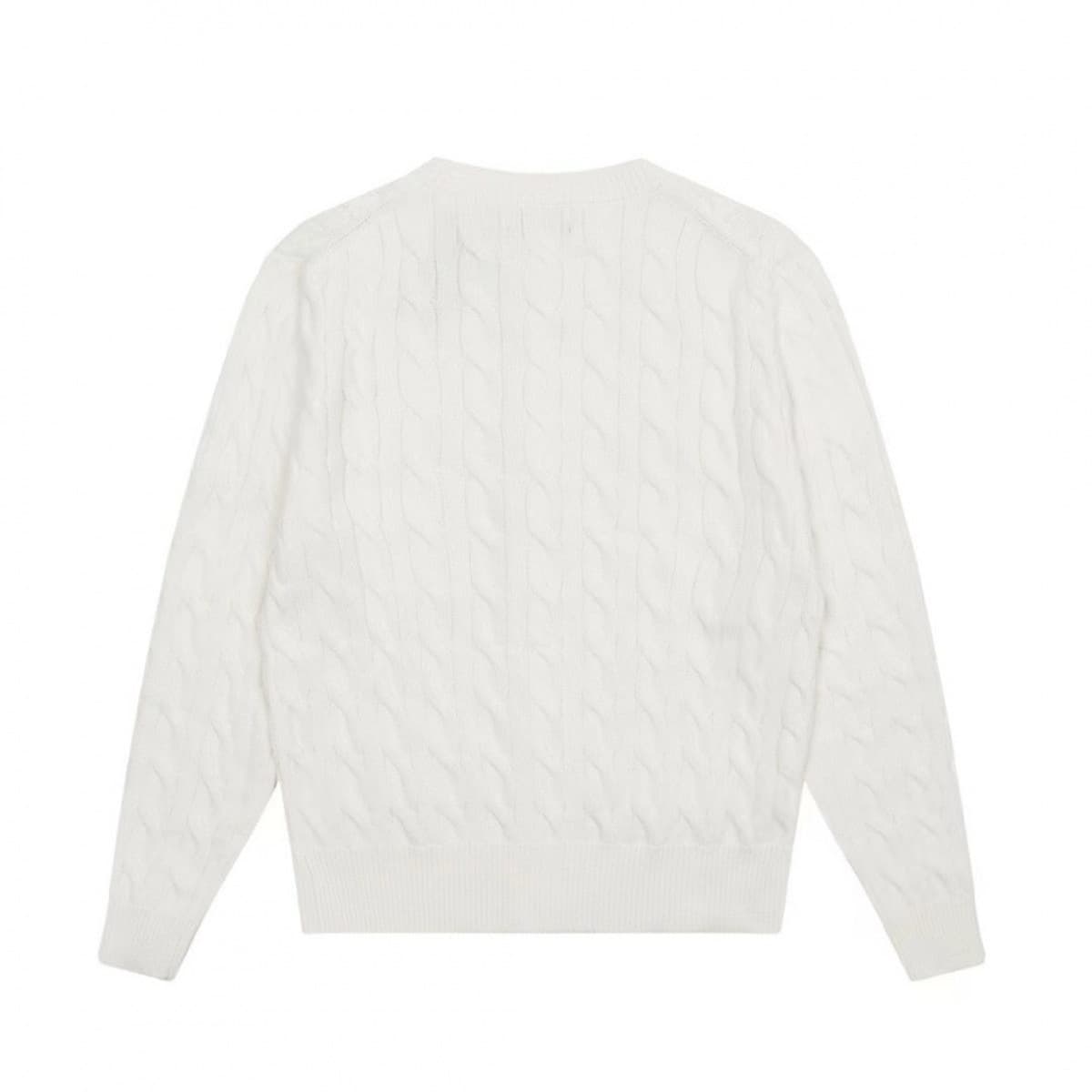 Смахиваемый код ~ Трансграничный RL пони с вышивкой круглым вырезом сплошной цвет с длинными рукавами трикотажный кардиган...