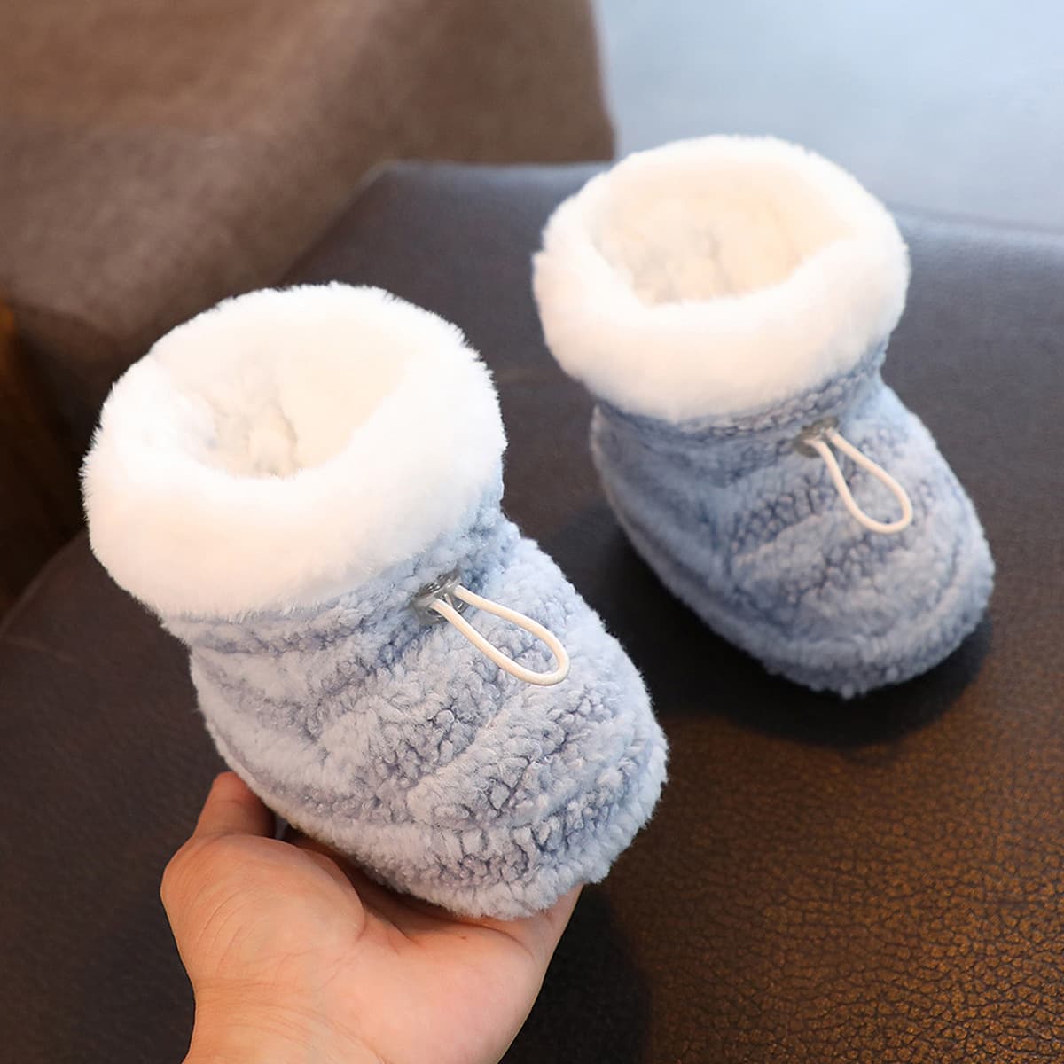 Детская обувь, зимние хлопковые туфли с бархатной подкладкой, утолщенная мягкая подошва, теплые и нескользящие, для малышей...