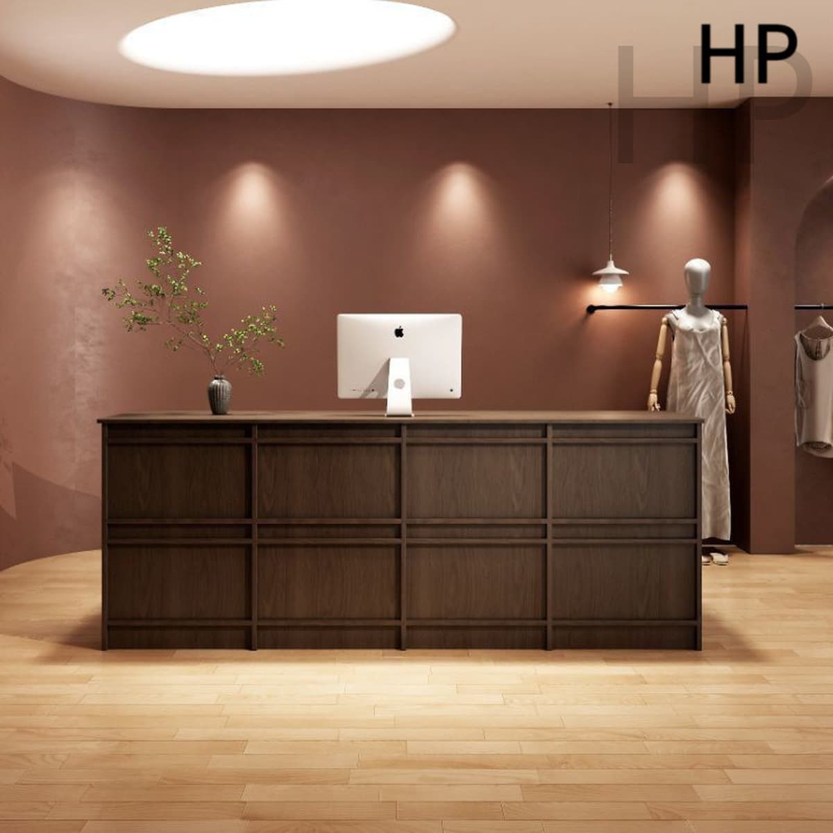 Касса интегрирована в американский бар, теперь ретро-бар новый китайский кассовый стол Салон красоты