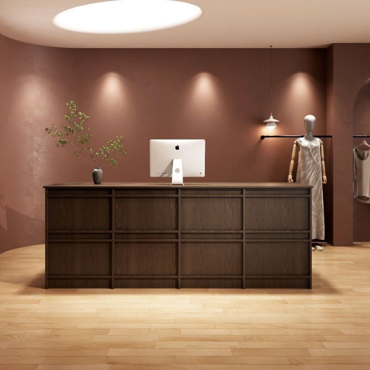 Касса интегрирована в американский бар, теперь ретро-бар новый китайский кассовый стол Салон красоты