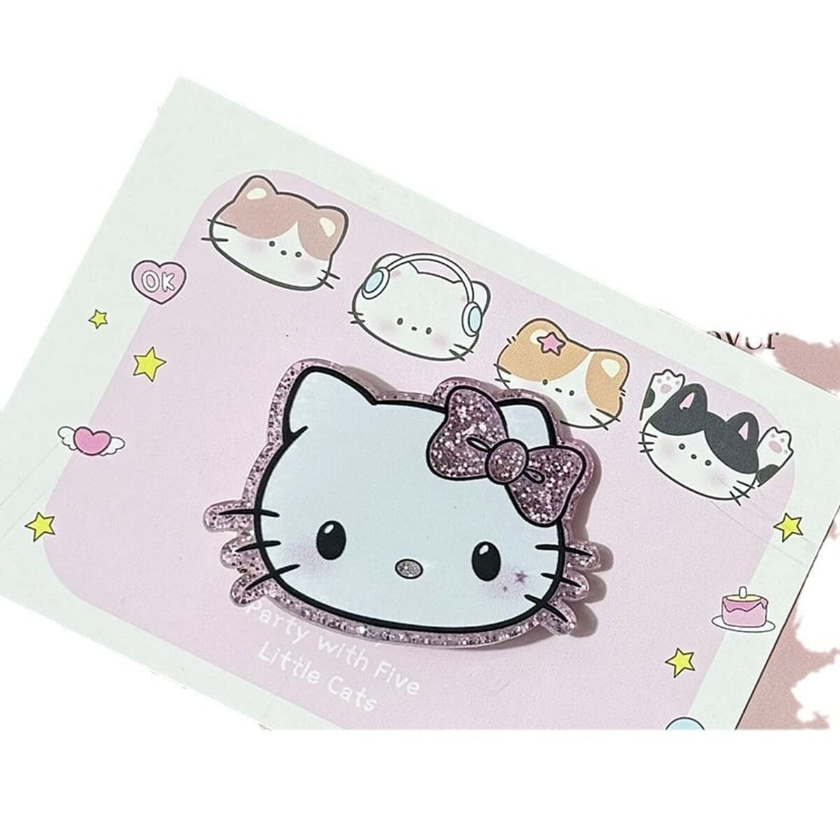 Тонкие блестящие черно-белые аксессуары для волос с изображением дьявола, ангела, кошки, сердца, мультяшные аксессуары для...