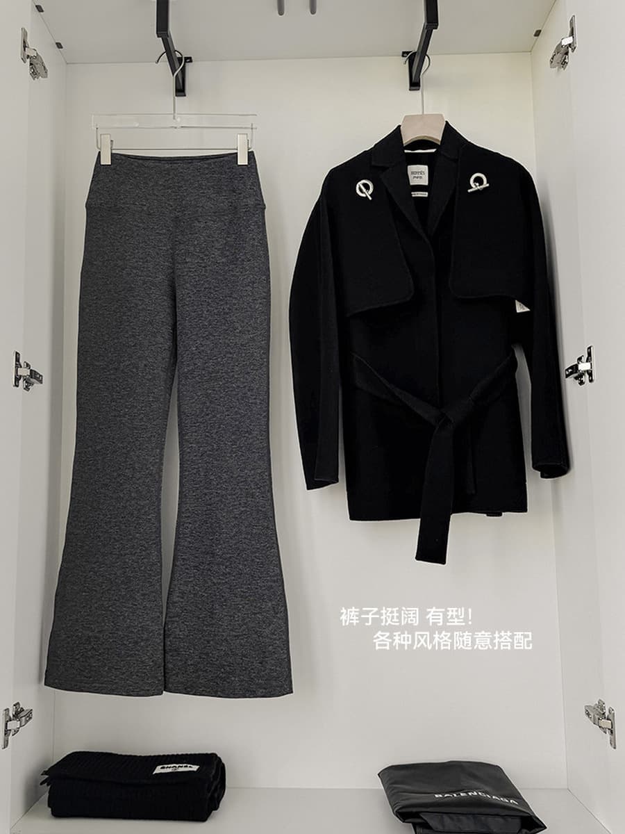 Шерстяные и шелковые брюки-софтшелл для женщин, осенне-зимние, на флисовой подкладке, с эффектом подтяжки бедер, с высокой...