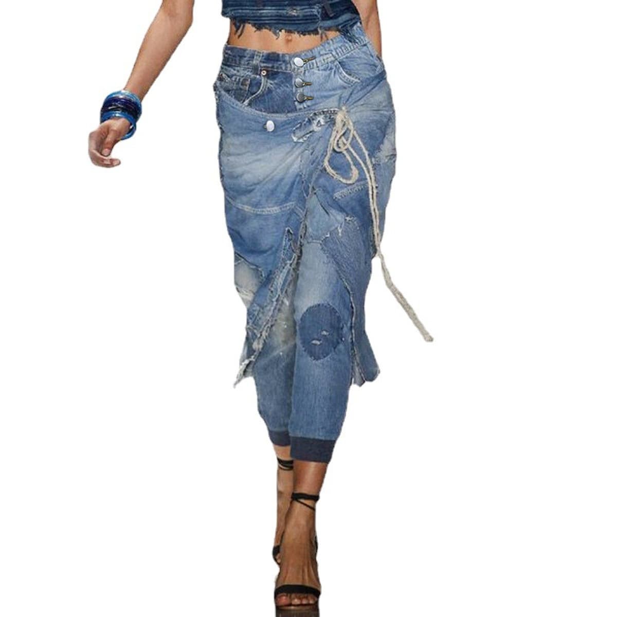 Модные женские джинсы с высокой талией, рваные, на шнуровке, облегающие, в рубчик, для трансграничной торговли на Amazon