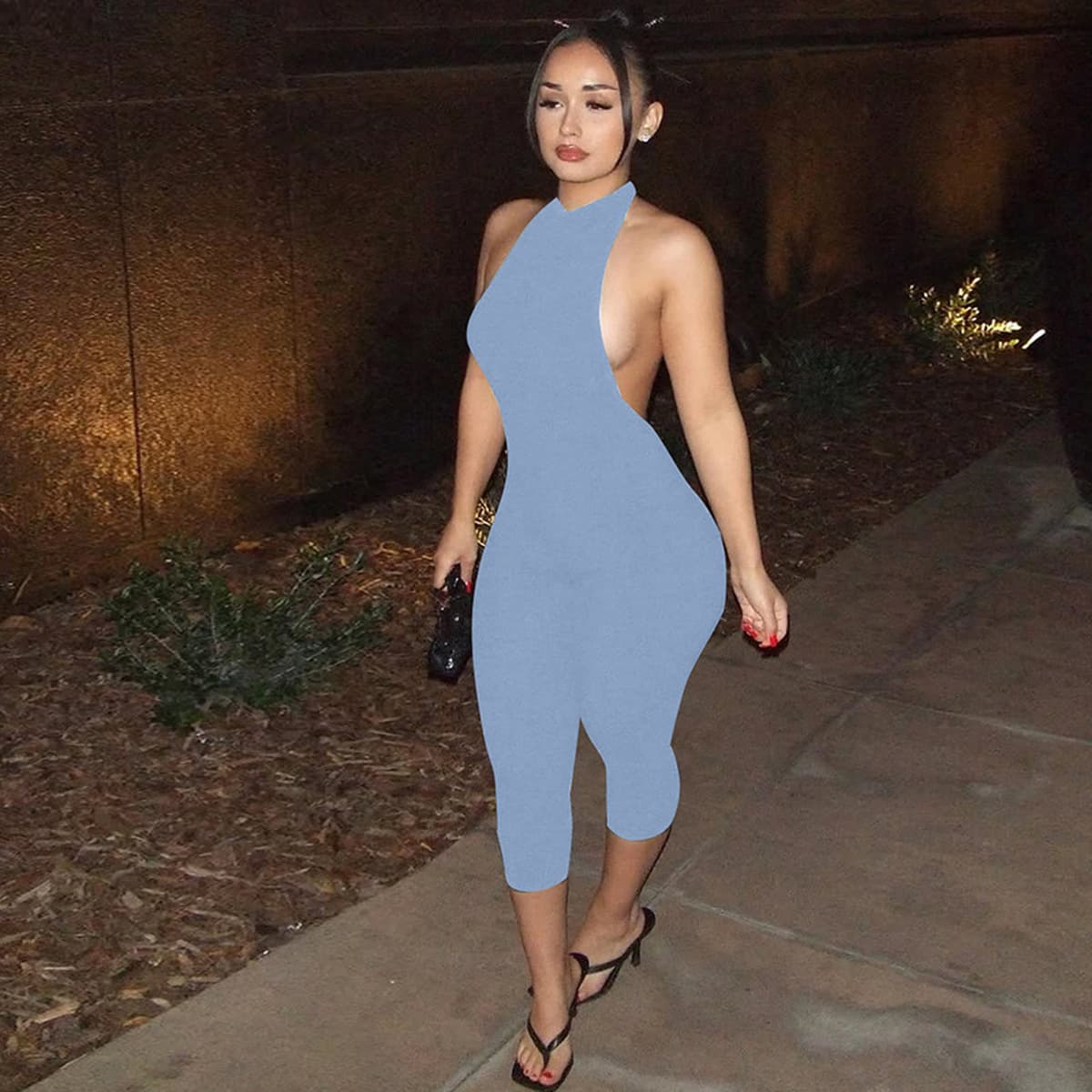 Европейские и американские женщины 2025 лето Amazon новый сплошной цвет без рукавов