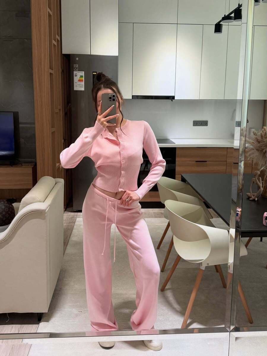 Однотонный вязаный кардиган для женщин осенью и зимой, мягкая и восковая внутренняя одежда, облегающий трикотаж с круглым...