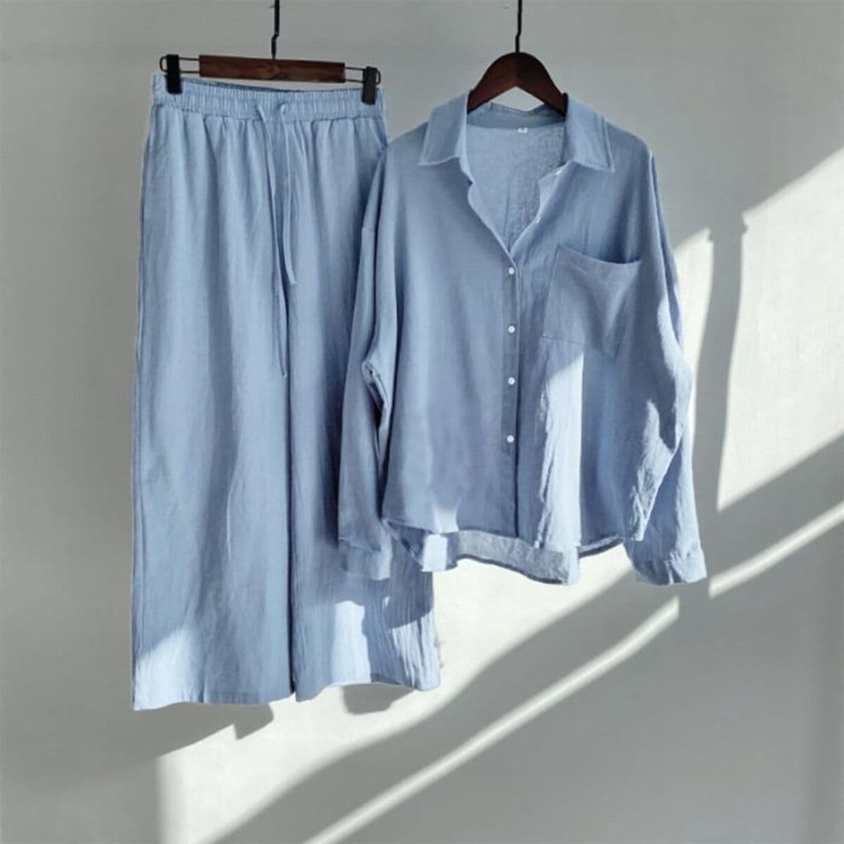 Весна и лето 2023, трансграничный комплект из хлопка и льна в стиле ретро, большой размер, комплект из двух предметов для...