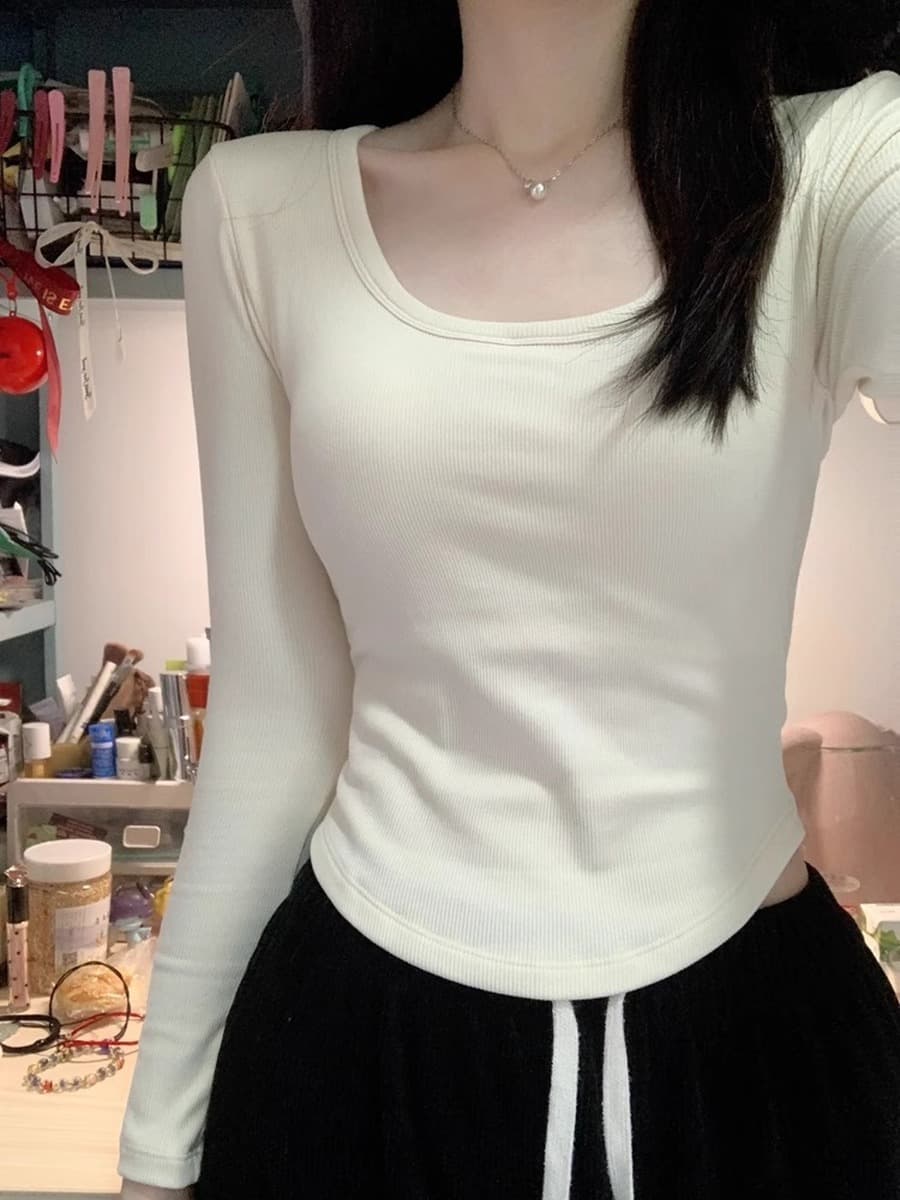 Встряхните толстый бархатный квадратный воротник с длинными рукавами осенью и зимой