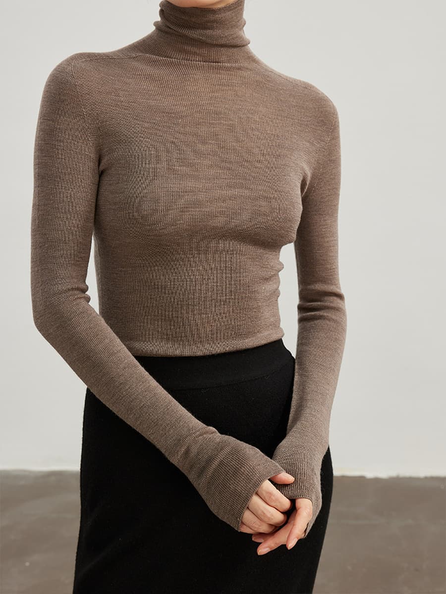 Роскошный немецкий 18-игольный бесшовный шерстяной свитер Yangtze Shimajing 25, осенне-зимняя трикотажная рубашка с высоким...