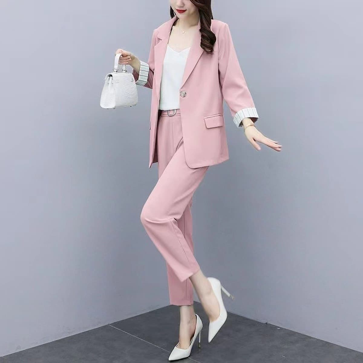 Весенний и осенний костюм костюм женский костюм из трех частей