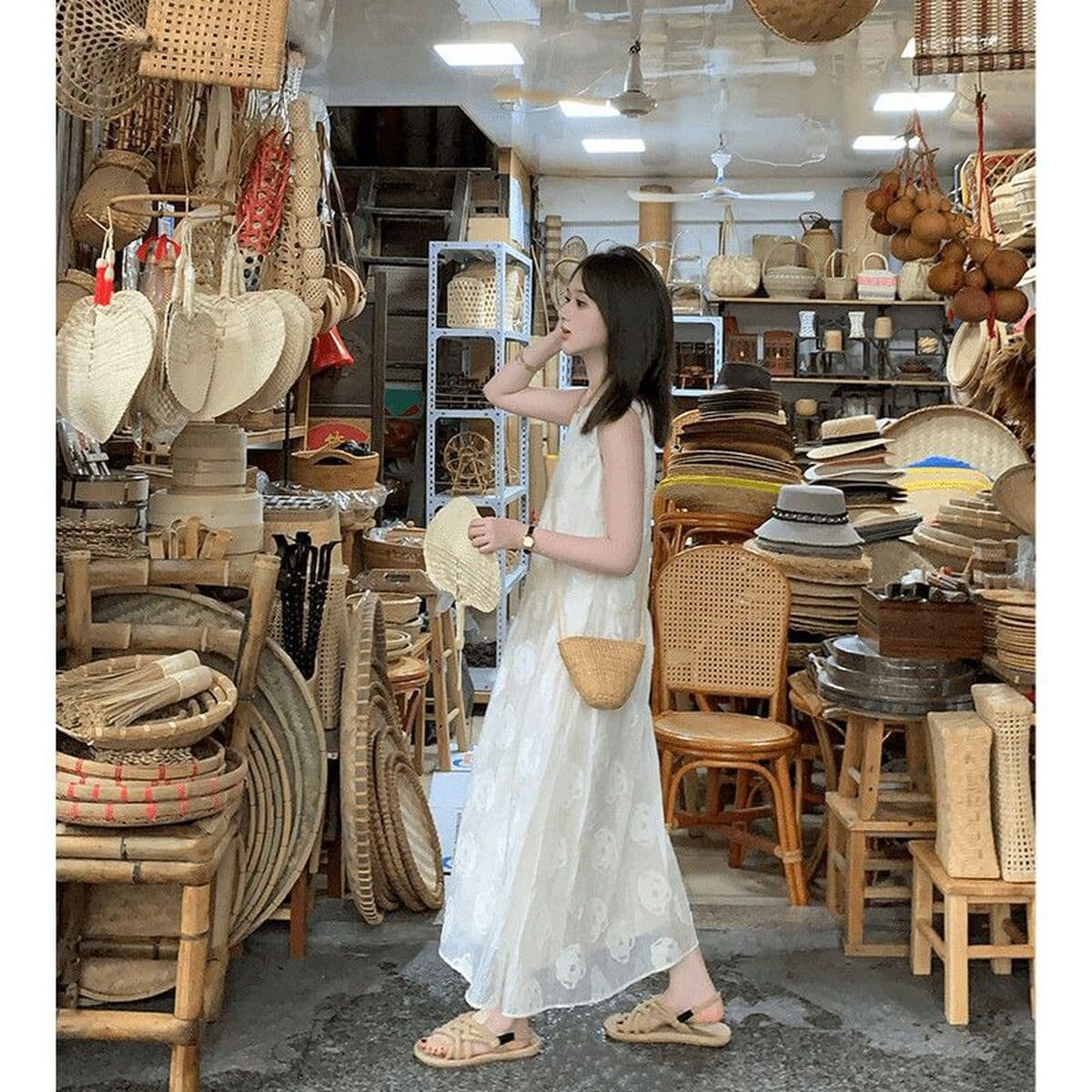 Французское темпераментное платье без рукавов жилет детское лето 2024 новый премиум чувство без спинки абрикосовое платье