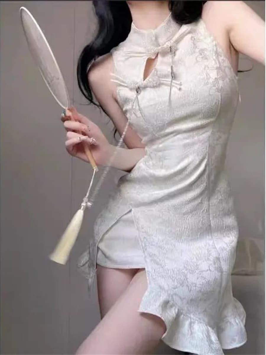 Новый китайский стиль, улучшенное платье Cheongsam без рукавов