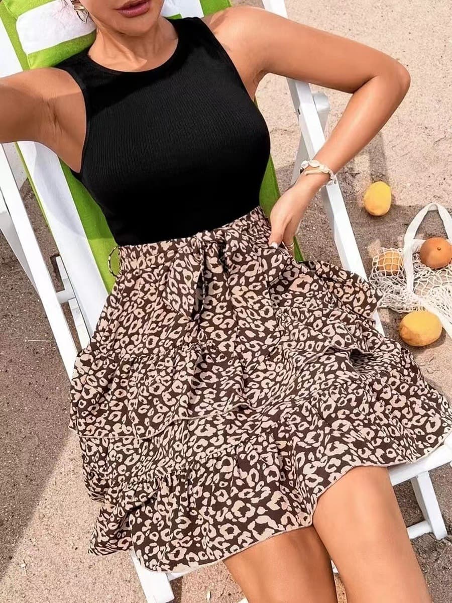 2022 независимая станция Amazon трансграничная Европейская и американская летняя новая женская майка без рукавов с принтом в...