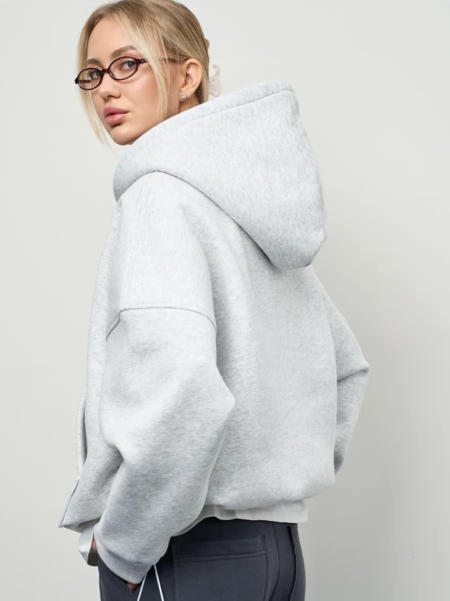 Женский худи с капюшоном, флисовый, с принтом в виде букв, больших размеров, американский и европейский стиль