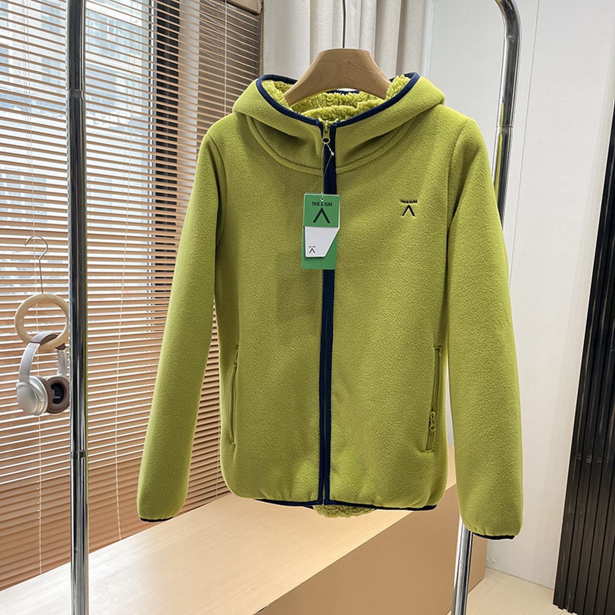 Теплая и устойчивая к холоду толстовка с капюшоном из кашемира и флиса в горном стиле, утолщенная, свободного кроя,...