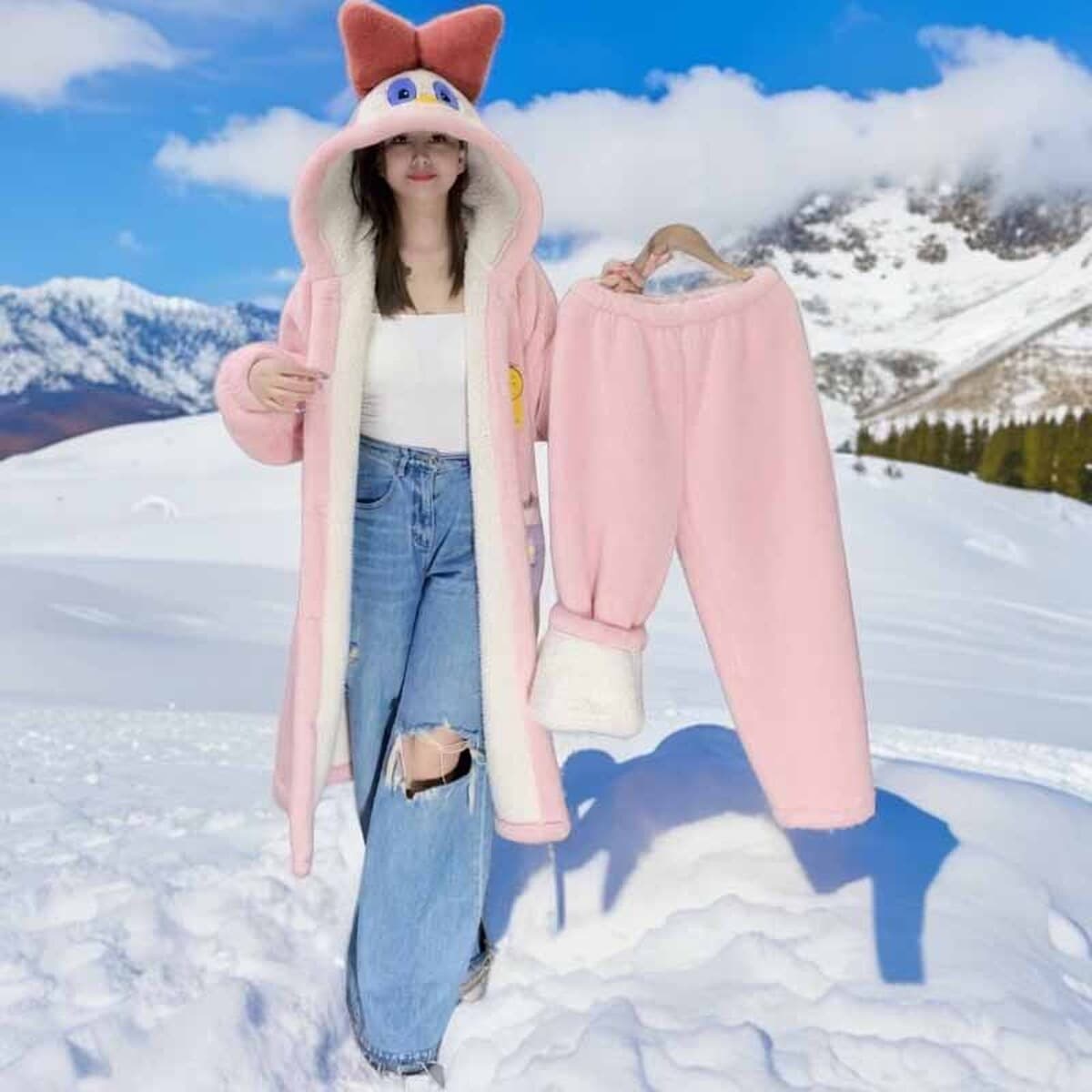 Коралловый бархатный халат замечательная утка для женщин осенью и зимой