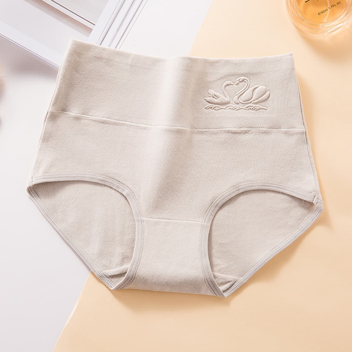 Трансграничные трусики большого размера женские хлопковые принты с высокой талией