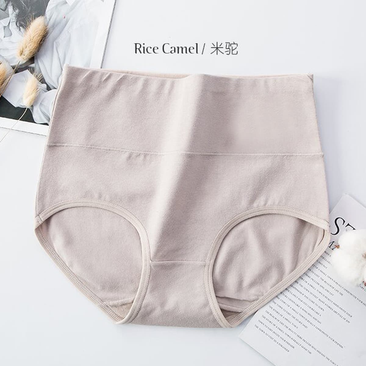 Трансграничные трусики большого размера женские хлопковые принты с высокой талией