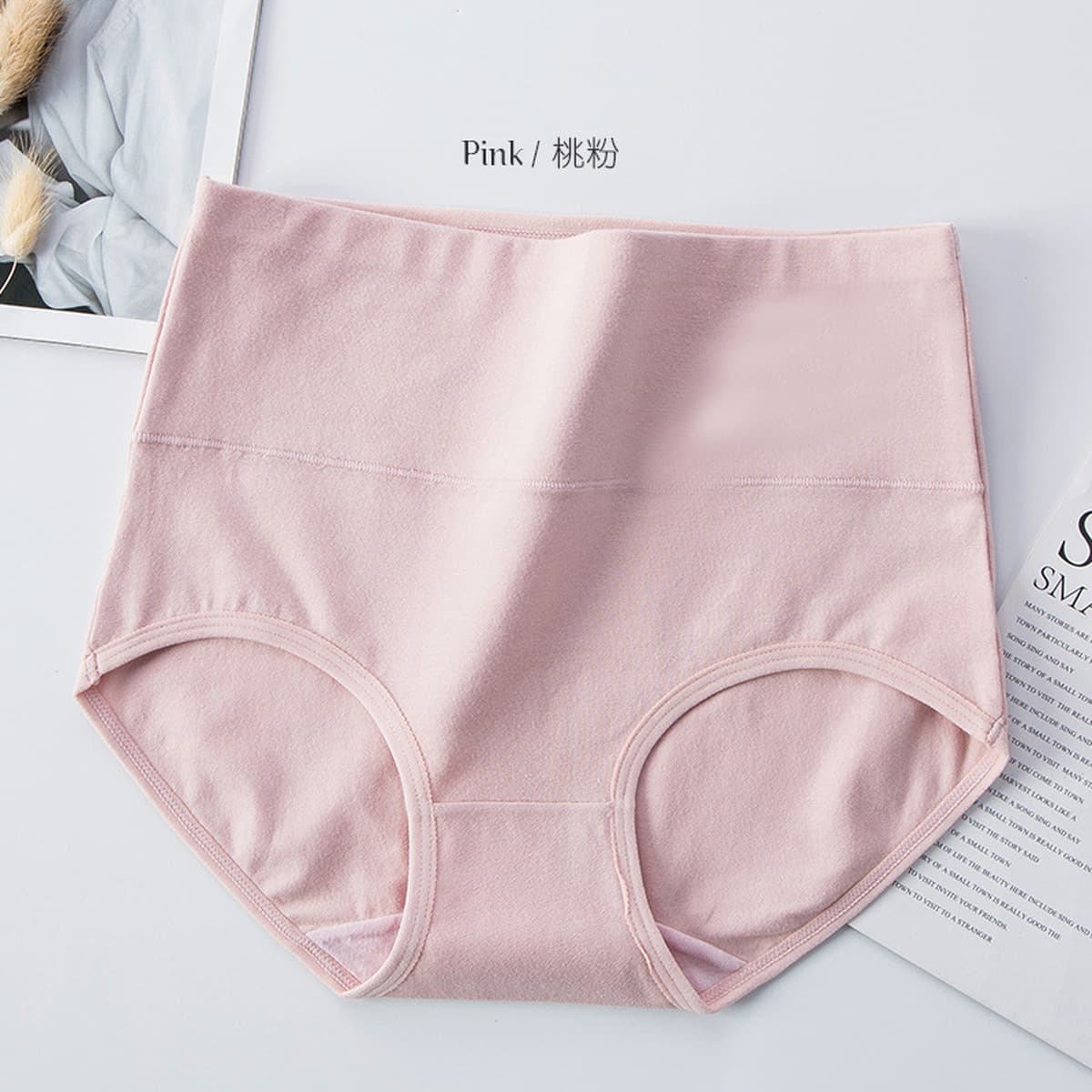 Трансграничные трусики большого размера женские хлопковые принты с высокой талией