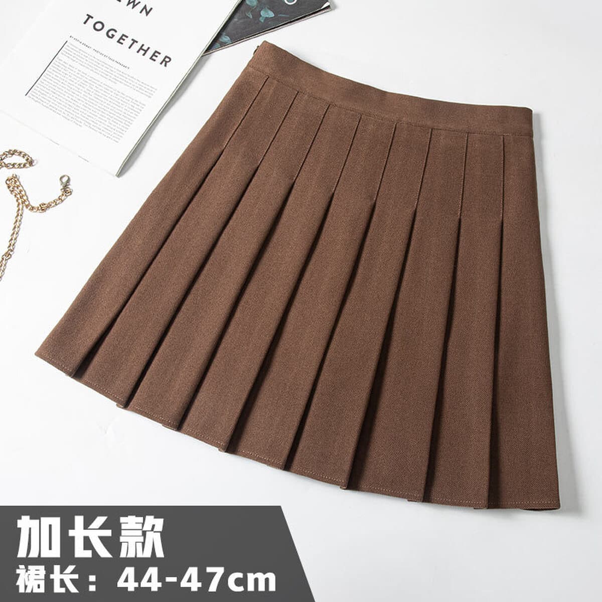 Волосатая юбка с высокой талией Коричневая юбка короткая женская зима