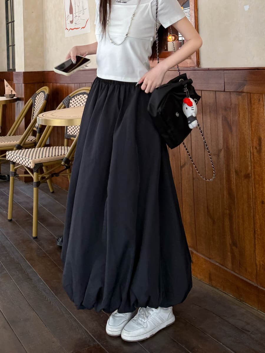 Белая юбка-миди с цветочным принтом для женщин, летняя тонкая юбка-фонарик из ледяного шелка, нежный стиль, пышная...