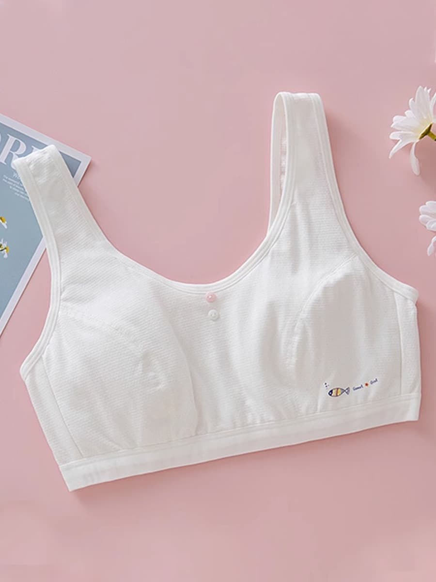 Нижнее белье для девочек Период развития Маленький жилет Женский студент Большой мальчик Хлопок Девочка Дети Младшая средняя...