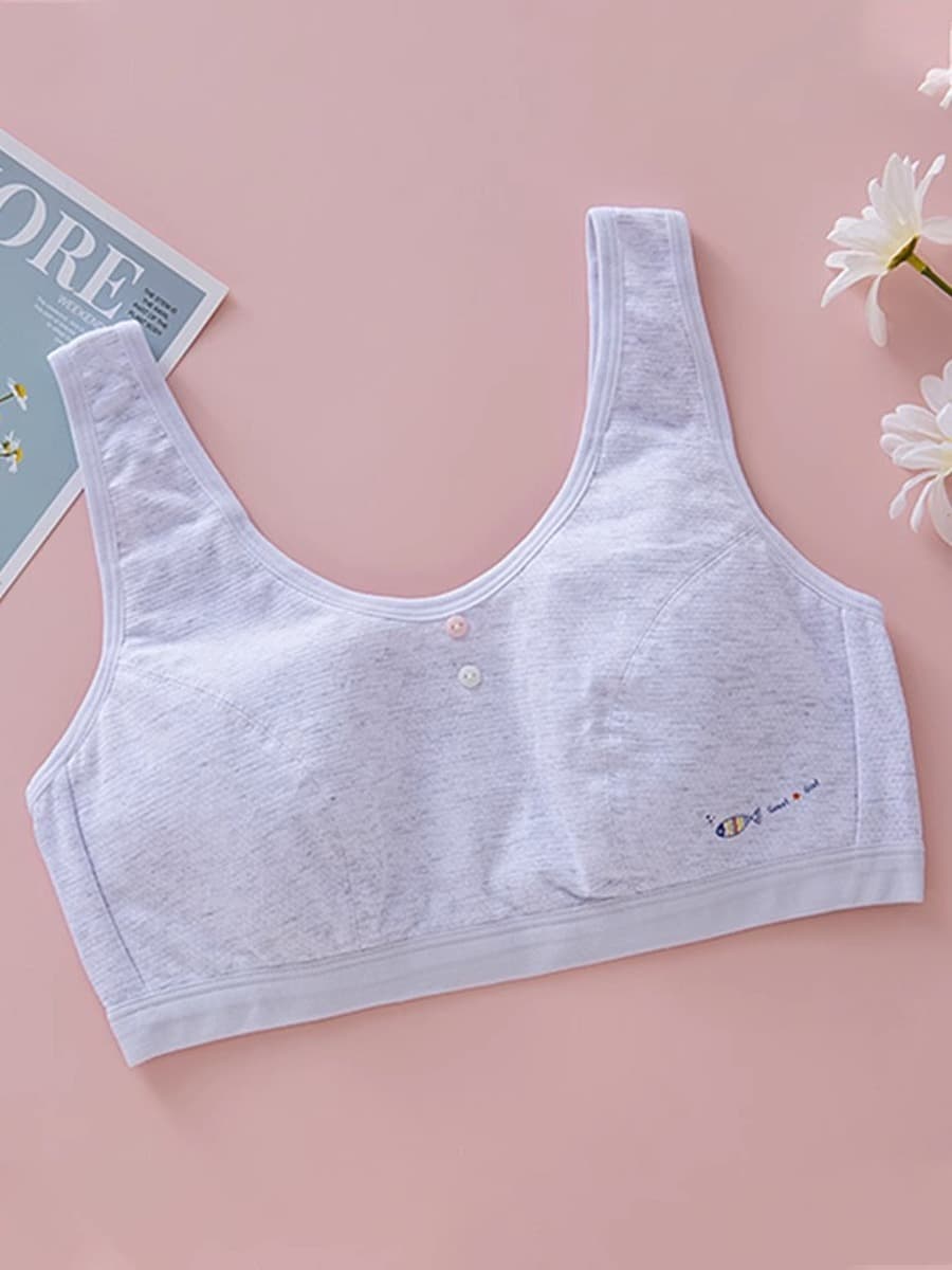 Нижнее белье для девочек Период развития Маленький жилет Женский студент Большой мальчик Хлопок Девочка Дети Младшая средняя...