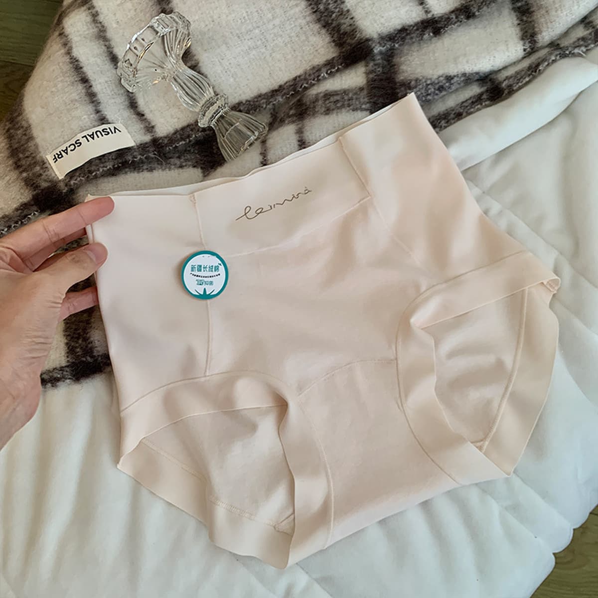 Синьцзянский длинный бархатный хлопок 7A бактериостатический большой размер женского нижнего белья