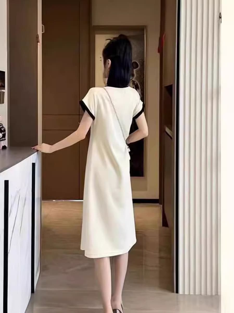 Европейское летнее платье ночная юбка женский ледяной шелк тонкий буквенный принт