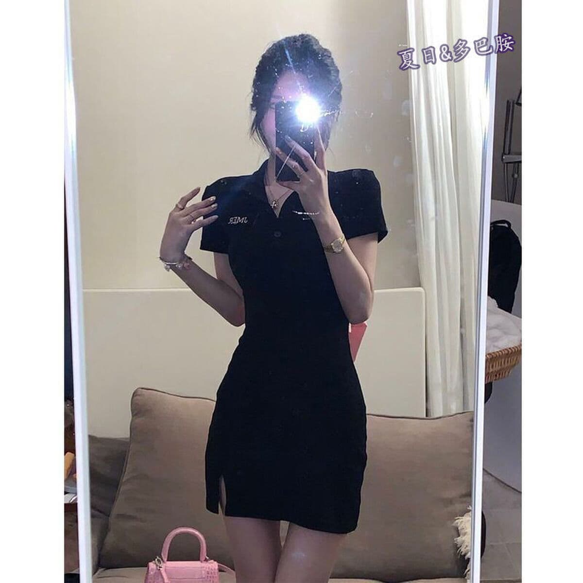 Бант Спинка Сладкие Специи Черная Тканевая Юбка с Бедрами 2023 Новое Маленькое Сексуальное Женское Лето