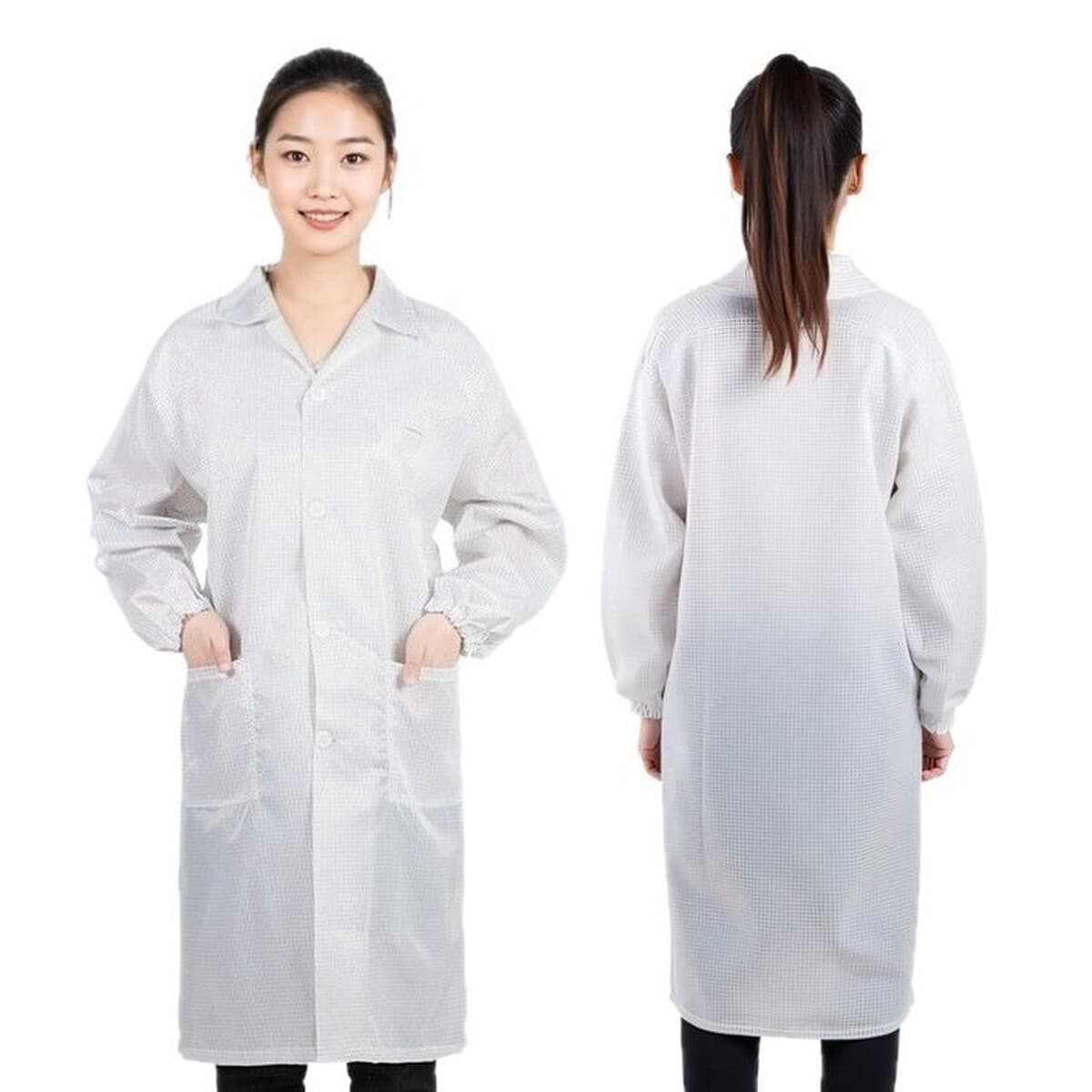 Антистатическая сетка куртка с отворотом 5 мм решетка чистая одежда без пыли рабочая одежда Foxconn заводская бесплатная...