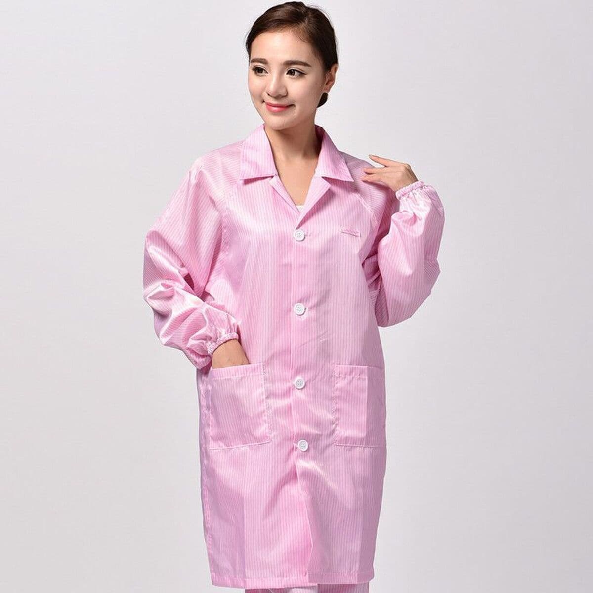 Длинный антистатический халат, одежда для чистых помещений, защитная одежда от пыли для использования в лабораториях и...