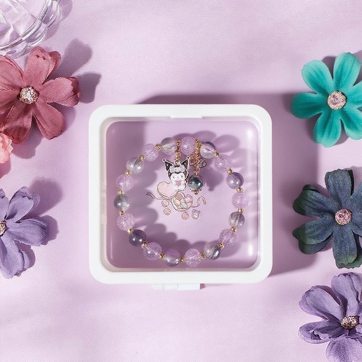 Sanrio Мелотти Ученики начальной школы с бисером хрустальный браслет ins нишевые дизайнерские украшения руки 520 подарок для...