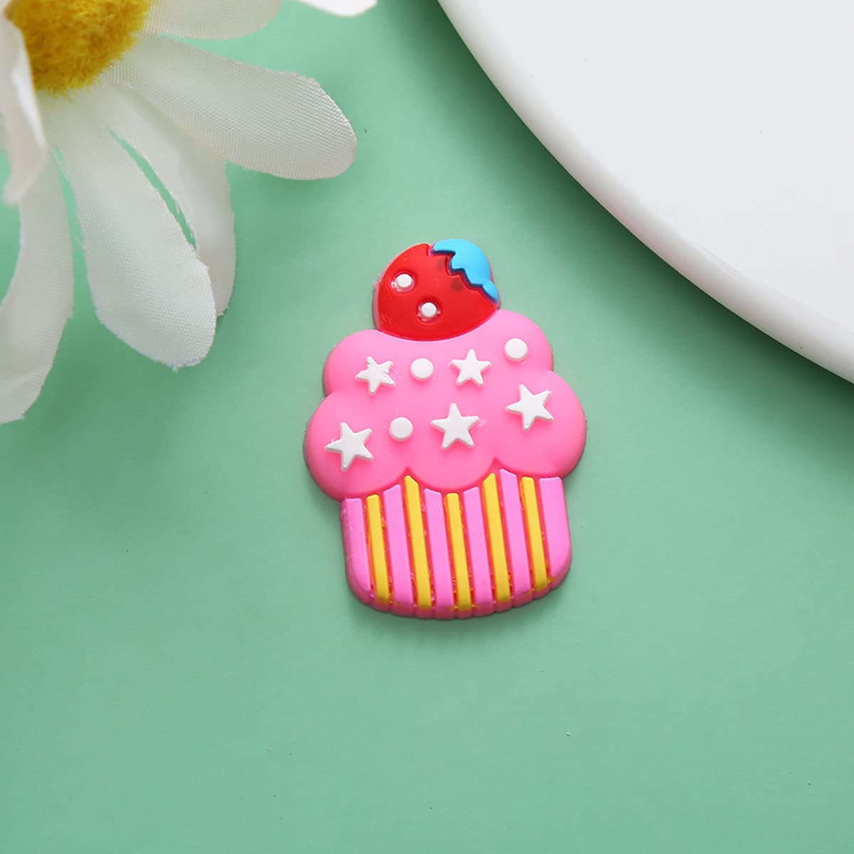 Креативные отверстия обувь аксессуары декоративные мультфильм милый мороженое ПВХ мягкие резиновые аксессуары для рукоделия...