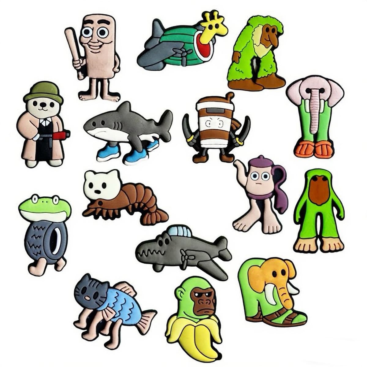 Пещерная обувь обувь цветочная обувь пряжка мультфильм мультфильм набор аксессуаров серии пещерная обувь декоративная пряжка...