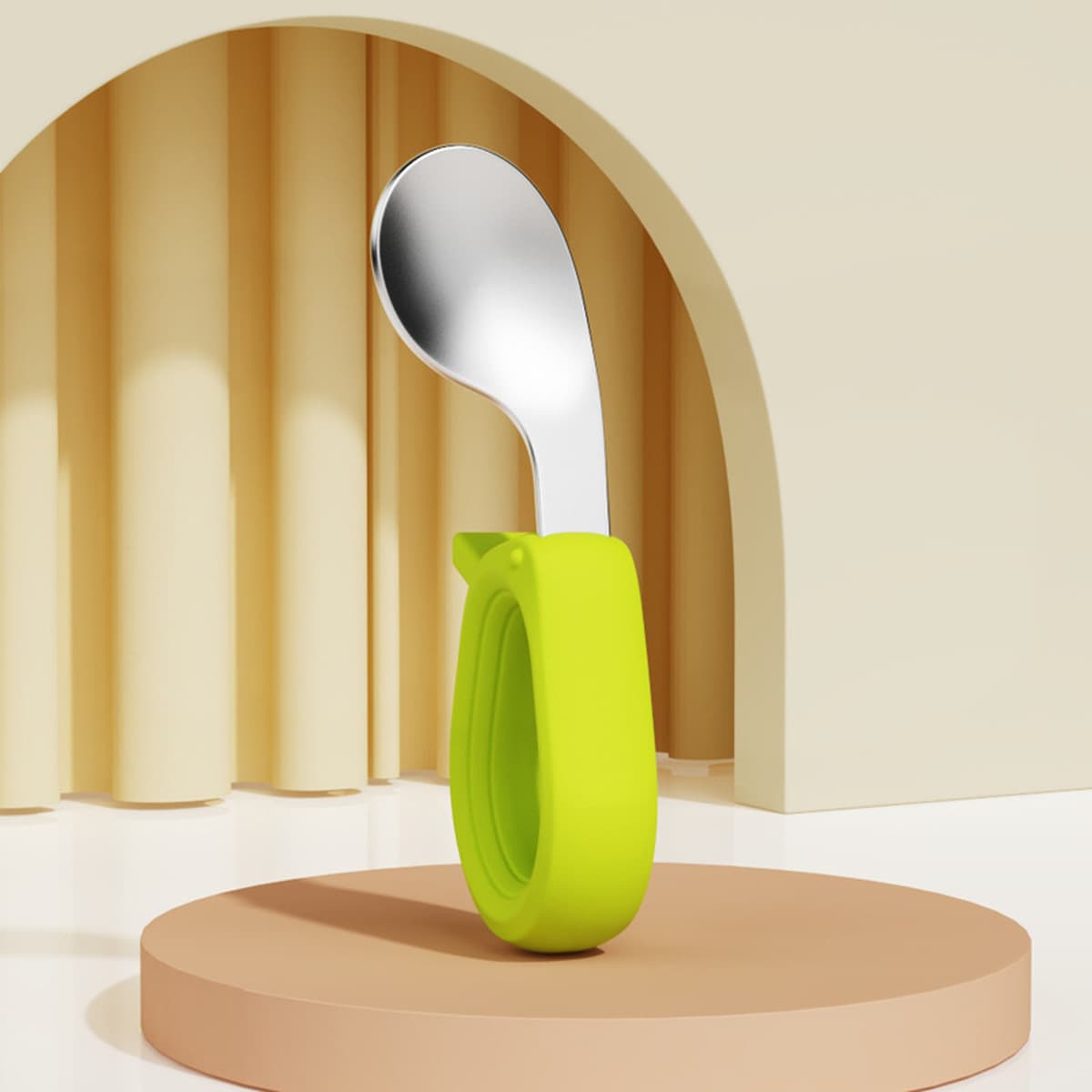 Детская ложка набор Детская ложка с короткой ручкой вилочная ложка 316 из нержавеющей стали колена дрессировка для детей