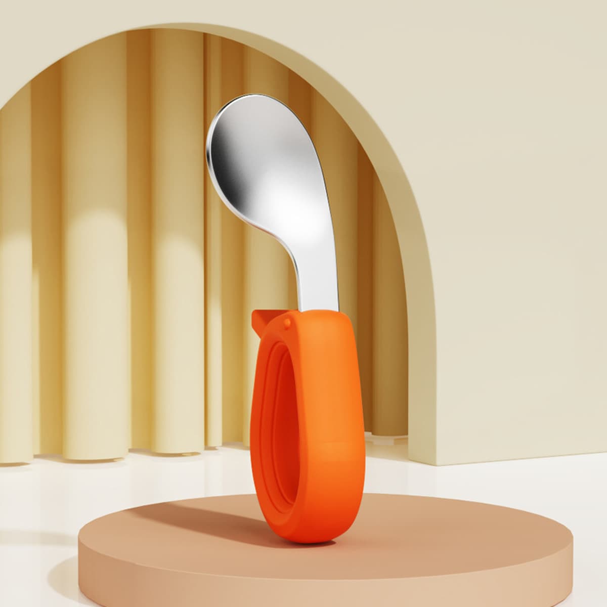 Детская ложка набор Детская ложка с короткой ручкой вилочная ложка 316 из нержавеющей стали колена дрессировка для детей