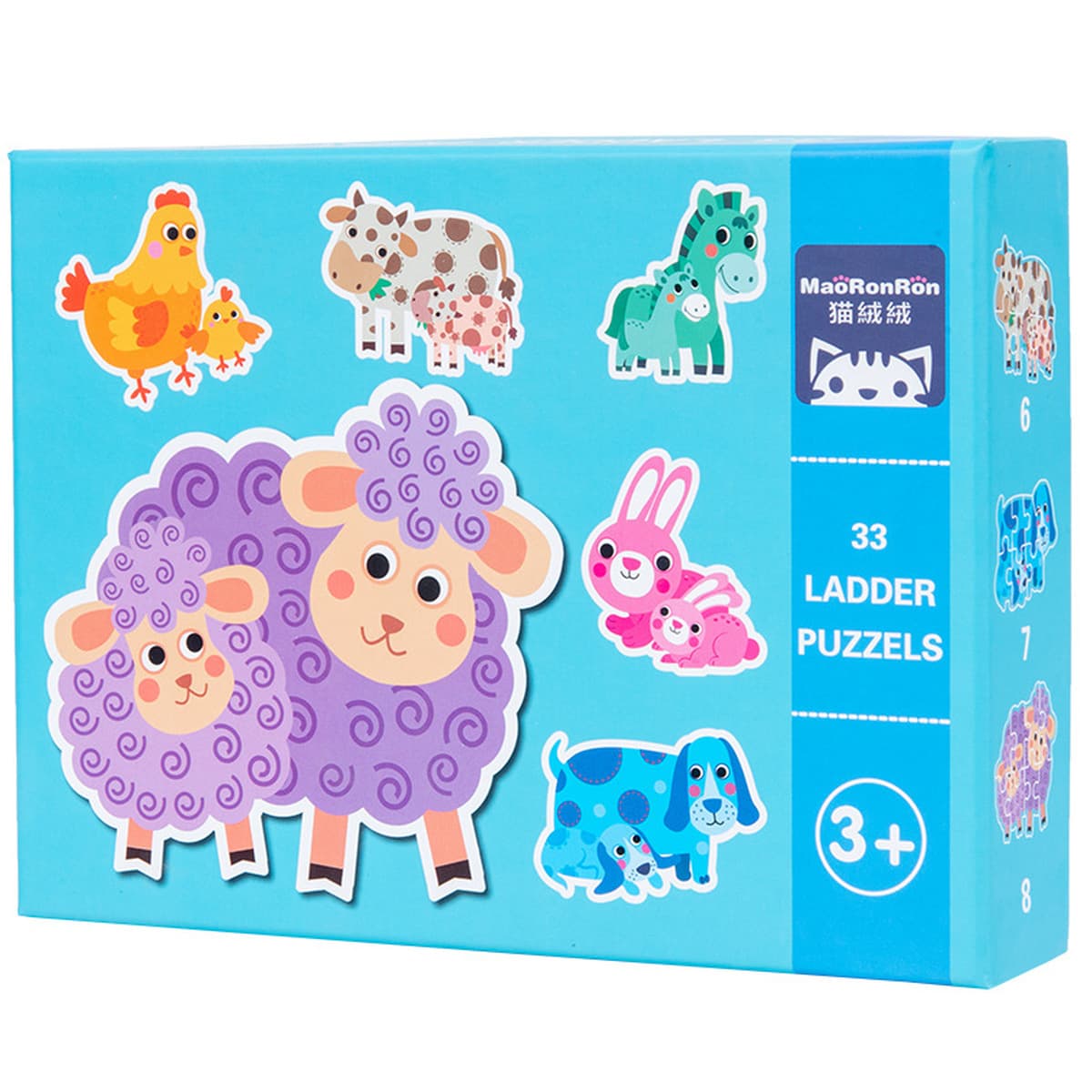 Оптовая Детская Головоломка Раннее Образование Головоломки Игрушки Деревянные Большие Животные Движение Фигурка Познание 33...