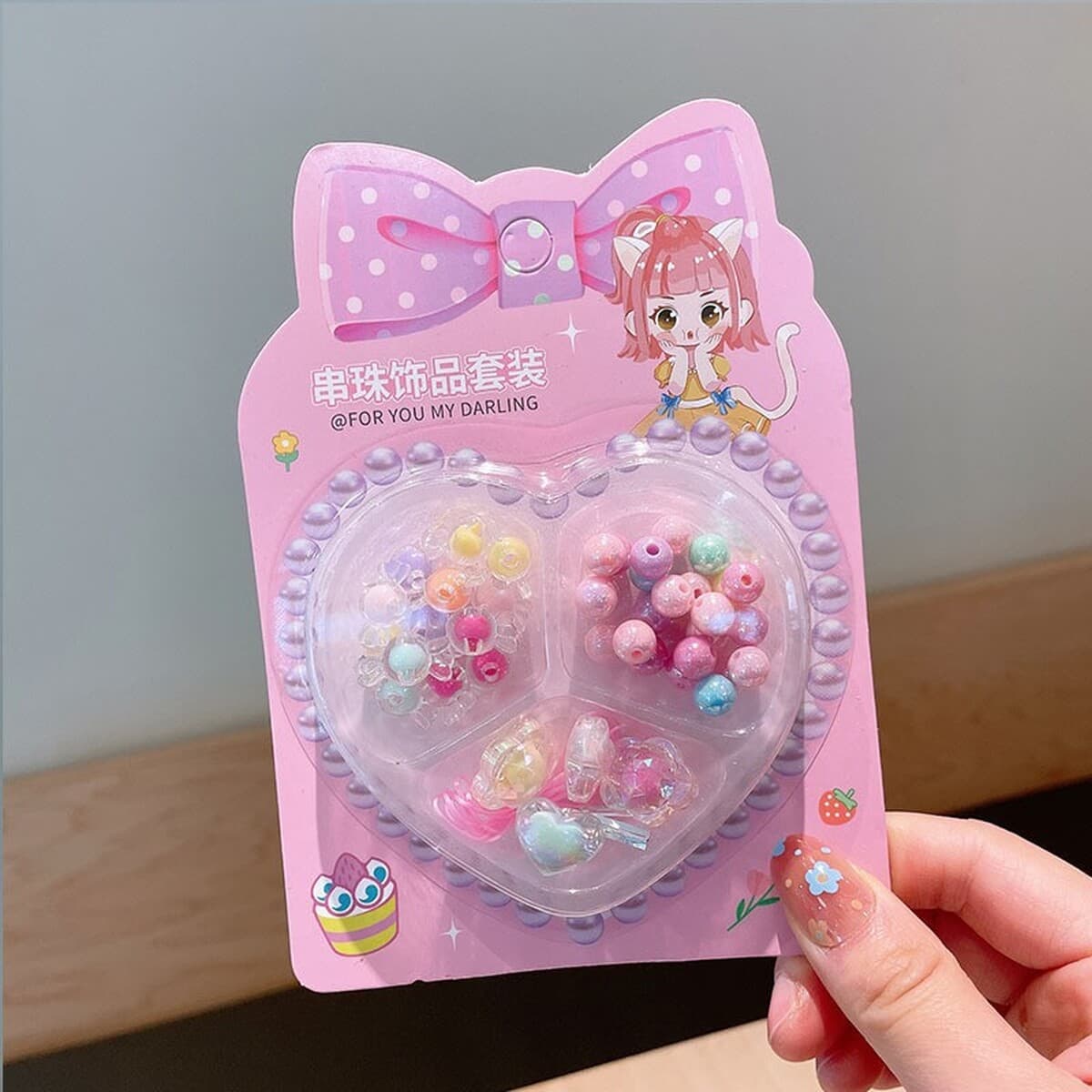 Детское ожерелье ручной работы из бисера своими руками, браслет, материал, посылка, детские развивающие игрушки для девочек,...