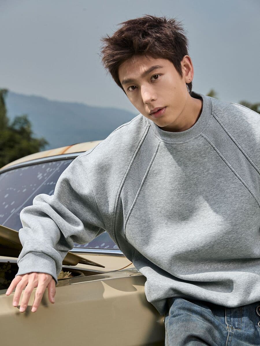 Мужская толстовка с круглым вырезом из космического хлопка, осенняя модная брендовая спортивная пуловер свободного кроя,...