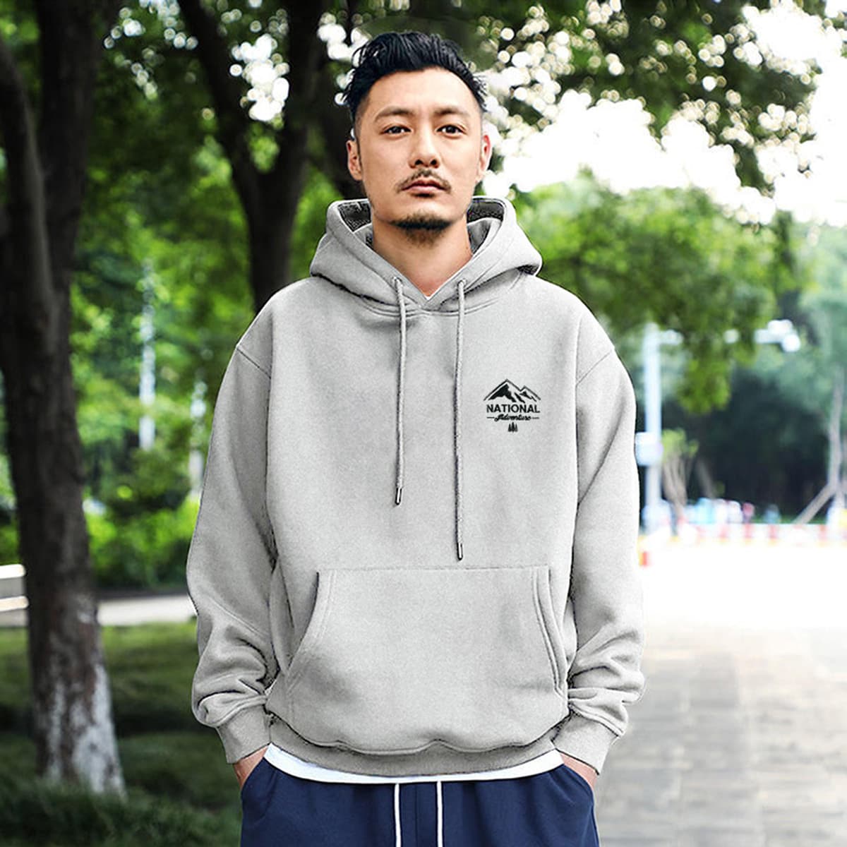 440 г зимний модный бренд Yu Wenle мужская толстовка с капюшоном мужская куртка с капюшоном Простой Топ свободная толстовка...