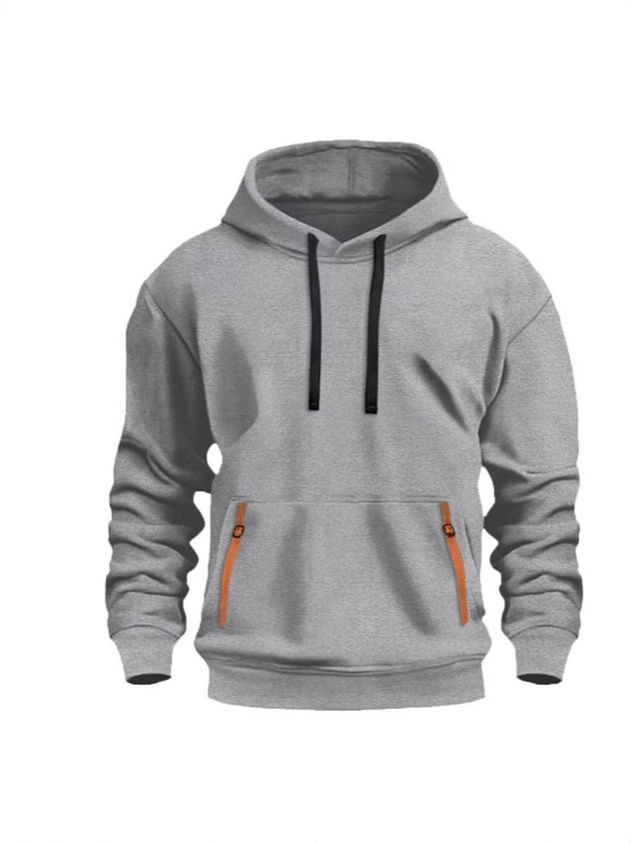 Мужской спортивный худи с капюшоном, 11 цветов, 2025, кросс-бордер, осень-зима, с карманами на рукавах и молнией