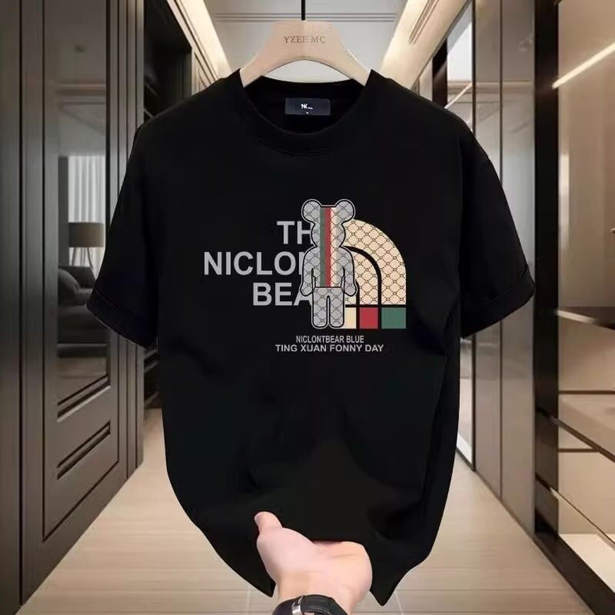 С короткими рукавами мужской красный прилив бренд летом американская красавчик красавчик футболка для юношей и девушек tins...