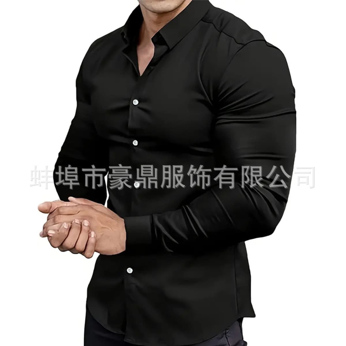 Мышечные мужские бизнес-рубашки бесплатно профессиональная работа Мужская летняя рубашка против морщин повседневная рубашка...