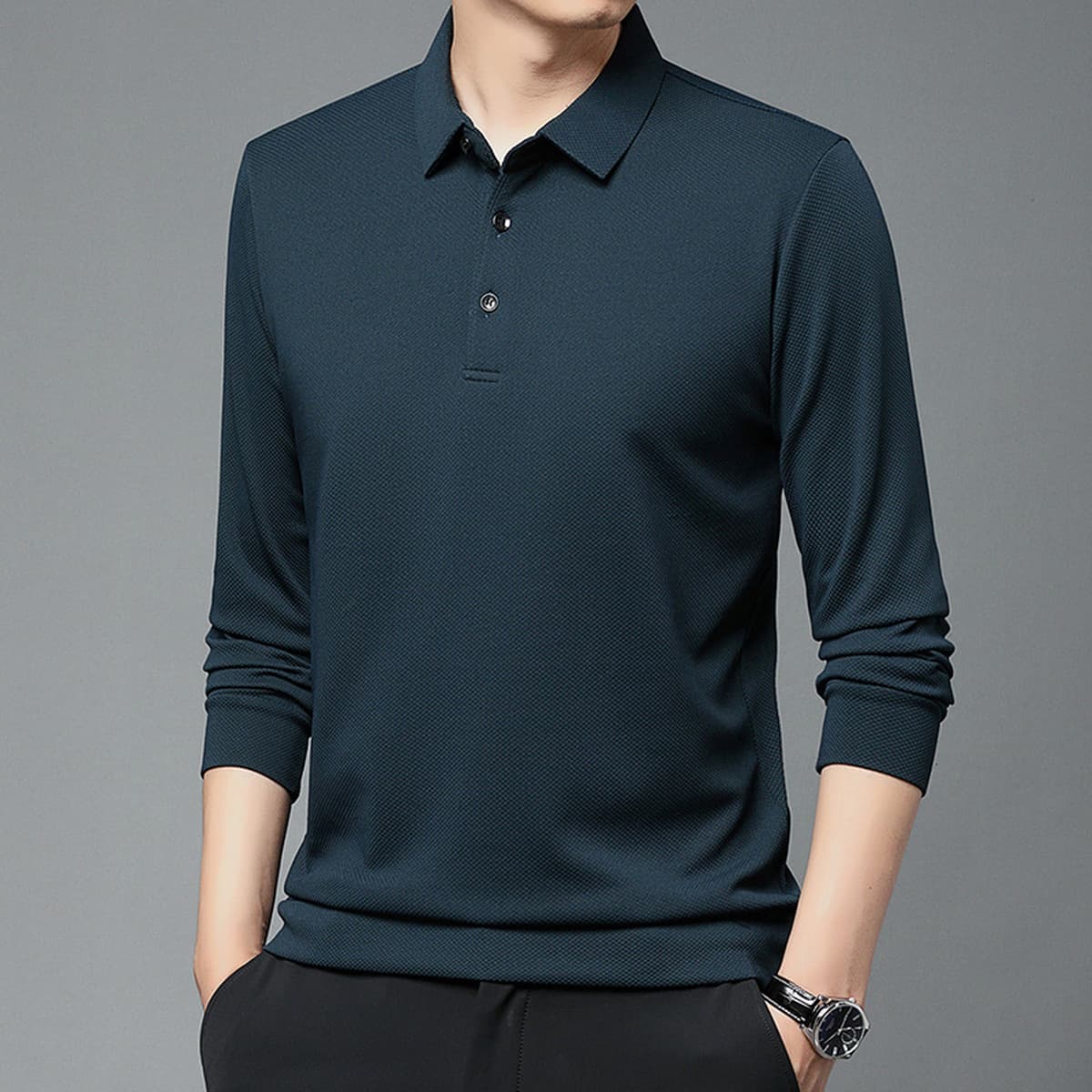 Новая утолщенная Мужская Повседневная деловая рубашка-Поло В президентском стиле на флисовой подкладке, бутик, Мужская...