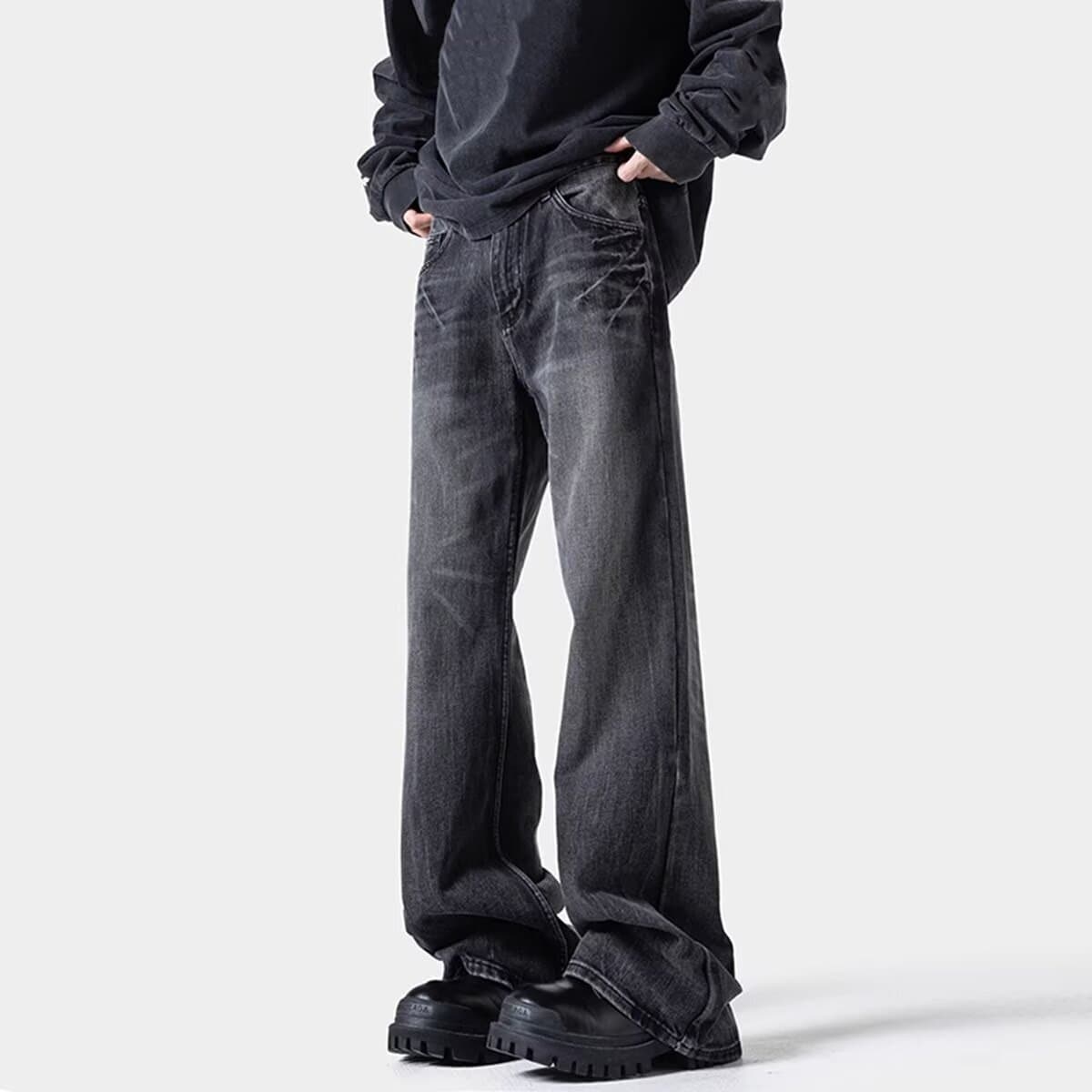 Летние длинные мужские брюки, высокие мужские джинсы, узкая версия, весенне-осенние повседневные брюки для подростков и...