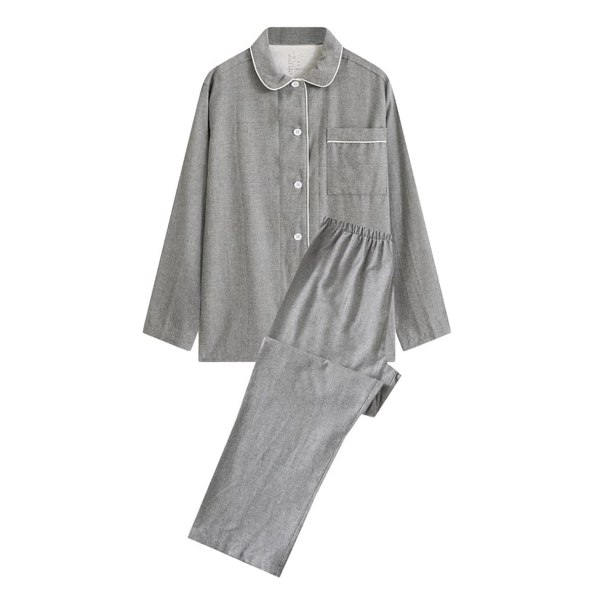 Двухниточная хлопковая фланелевая домашняя одежда в японском стиле, пижамы, женские пижамы из чистого хлопка, осенне-зимние...