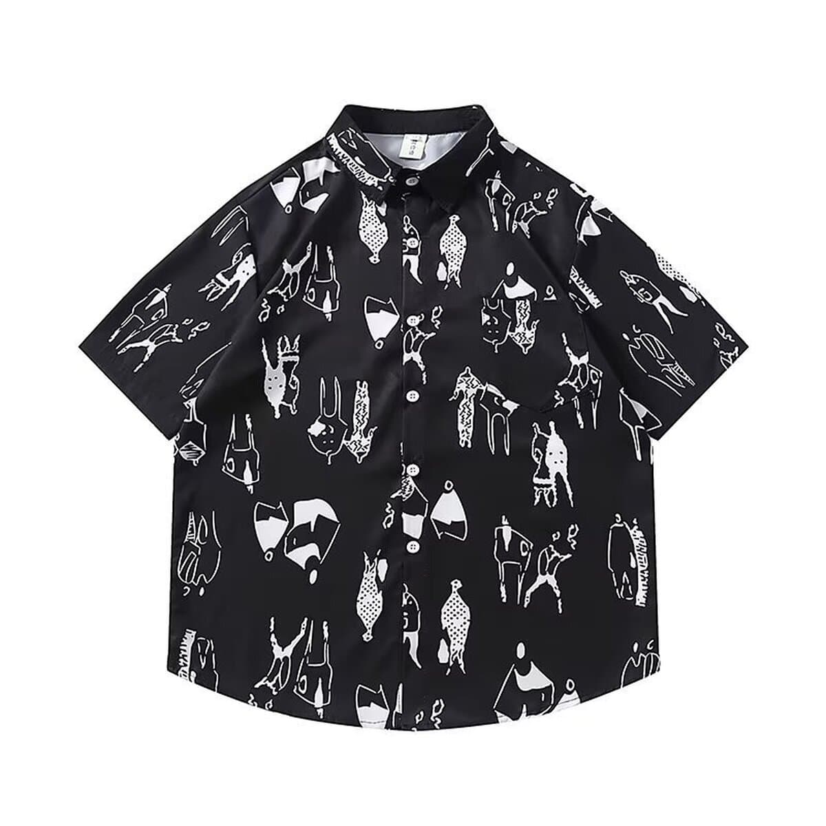 Большой размер 300 кг vintage Древняя барочная цветочная рубашка мужской Гавайский праздник пляж кленовый лист рубашка с...