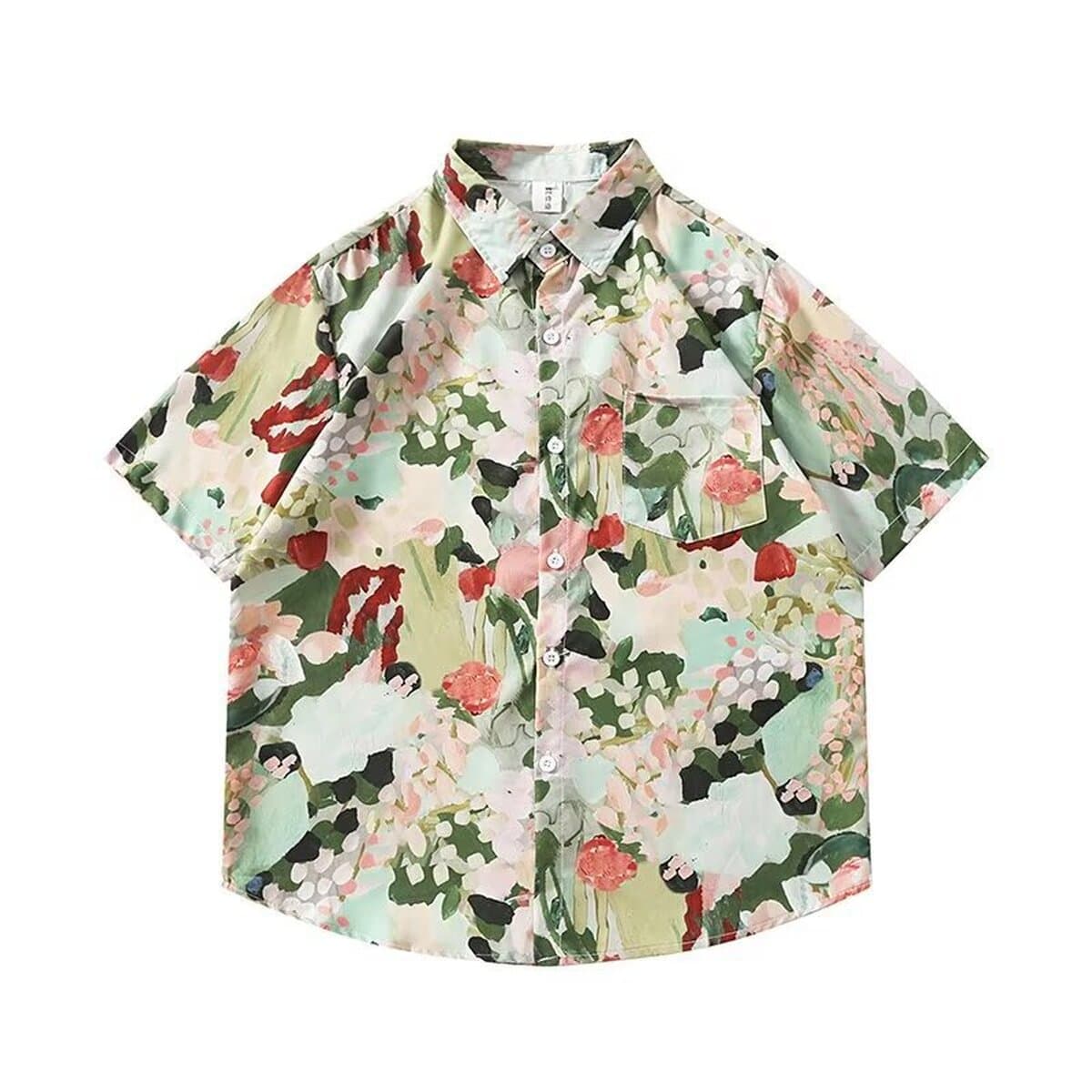 Большой размер 300 кг vintage Древняя барочная цветочная рубашка мужской Гавайский праздник пляж кленовый лист рубашка с...
