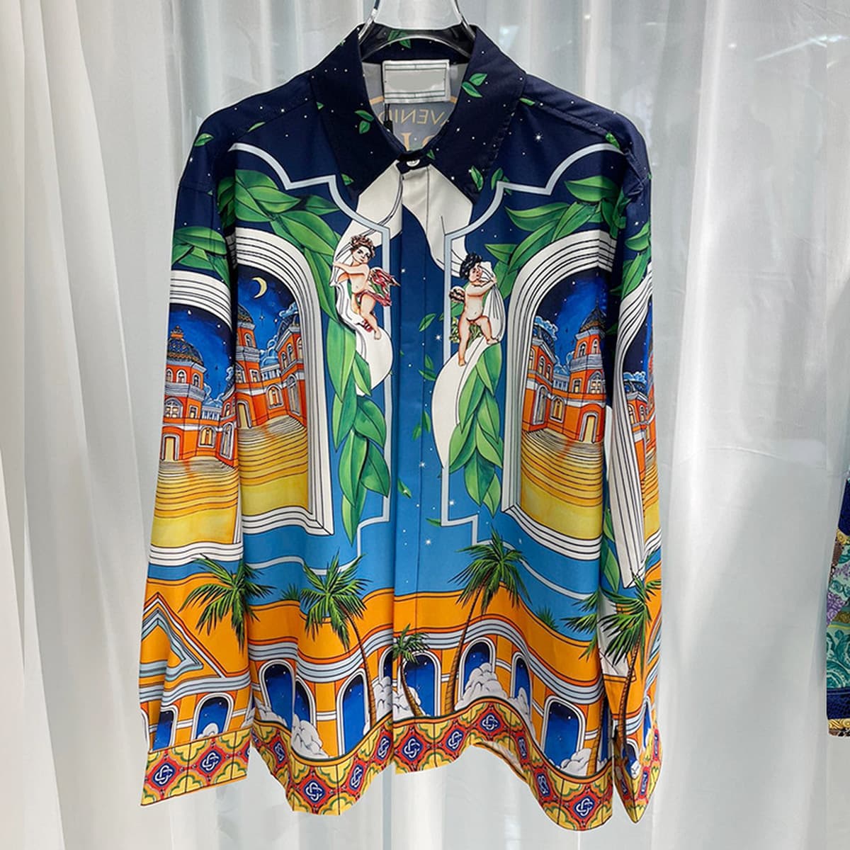 Мужская рубашка с длинным рукавом, модная, повседневная, молодежная, с цифровым принтом, тренд 2025 года, европейский и...